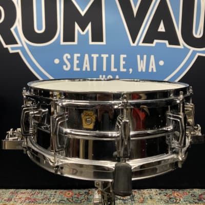 Ludwig 14"x5" 410 Super Sensitive Snare Drum. Early 1960s Pre-Serial Number - Chrome Over Aluminum. image 1