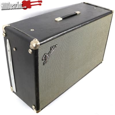 Vintage Fender 2x12 Piggyback Electric Guitar Amplifier Cabinet Jensen C12NS Speakers image 4