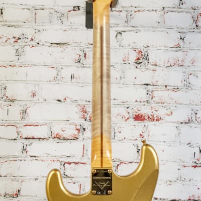 USED Fender - Custom Shop Limited Edition - '55 Bone Tone - Stratocaster Electric Guitar - Aged HLE Gold - w/ Hardshell Case - x0346 image 8