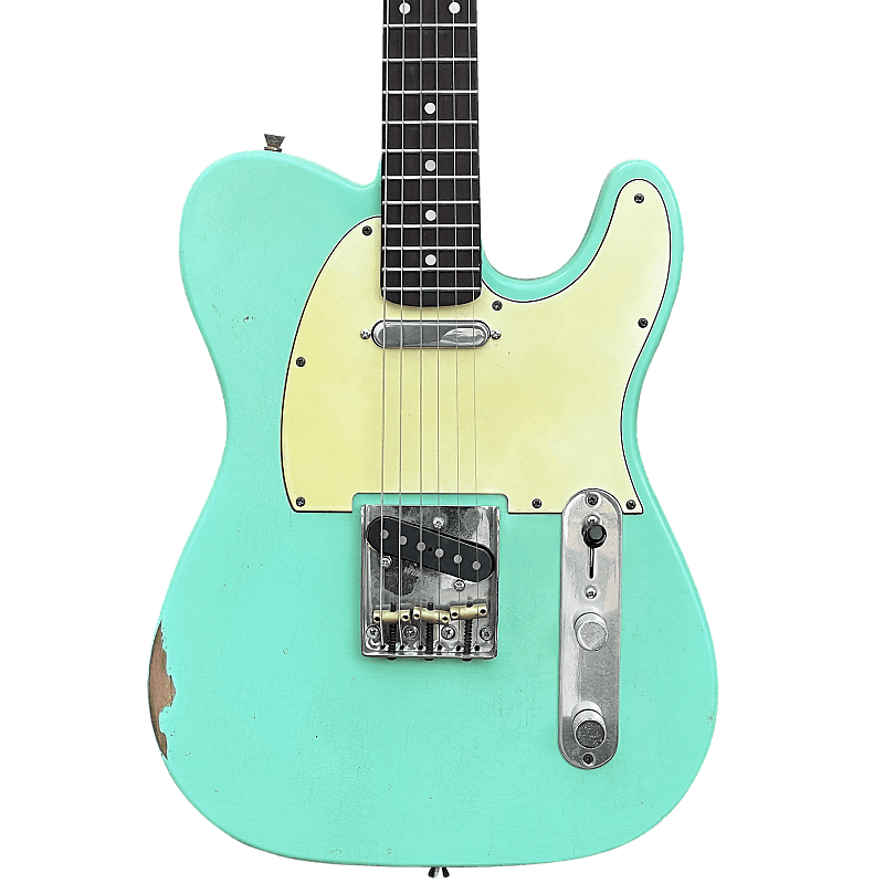 10S iCC/T Vintage 50s Tele Electric Guitar Relic Surf Green image 1