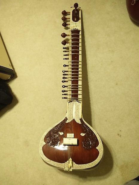 Hiren Roy Concert sitar ca 2000 Fiber Glass Case Upper Gourd