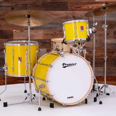 PREMIER RESONATOR 3 PIECE DRUM KIT, DECO YELLOW, (PRE-LOVED) | Reverb