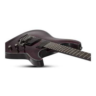Schecter Hellraiser C-1 FR 6-String Mahogany, Quilted Maple Electric Guitar with Battery Compartment (Right-Handed, Black Cherry) image 4