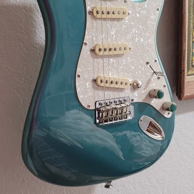 RARE Fender Squier Classic Vibe Stratocaster '50s with Maple Fretboard - Sherwood Green *KILLSWITCH + UPGRADED FENDER ROLLER NUT + STRAP LOCKS * GIG BAG * image 6