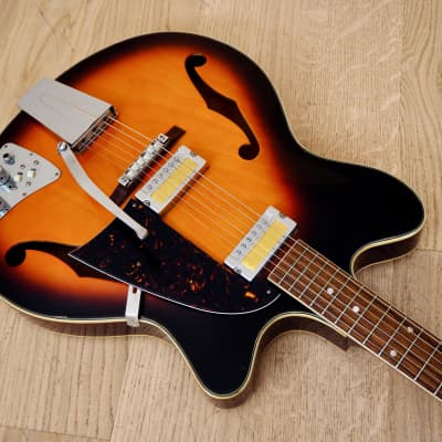 ギター GUYATONE SG-12T ORIG FOIL PUPS 1966 OHSC 1960's Guyatone SG12T Archtop Guitar w/Mojo Gold Foil Pickups +