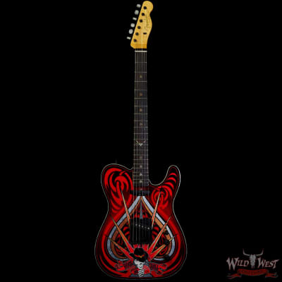 2015 NAMM Fender Custom Shop John Cruz Masterbuilt Ace Of Spades Telecaster NOS Gold Leaf & Artwork image 3