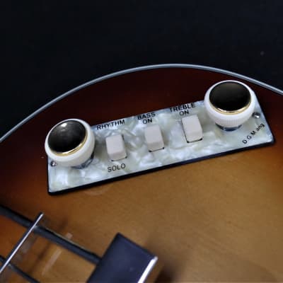 Hofner HCT-500/1L-SB Left Handed Custom Conversion Contemporary Beatle Bass Tea Cups, LaBella Flats & Cream Switches. image 13