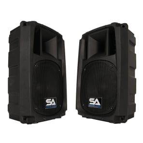 Seismic Audio L_Wave-8-PAIR Active 1x8" 2-Way Powered 150w Speakers (Pair)