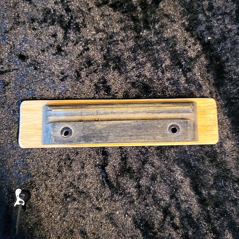 Silvertone Acoustic Guitar Bridge w/ Removable Shim (1950s) Reverb