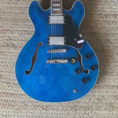 Firefly FF338 Semi-hollow Electric Transparent Blue image 1