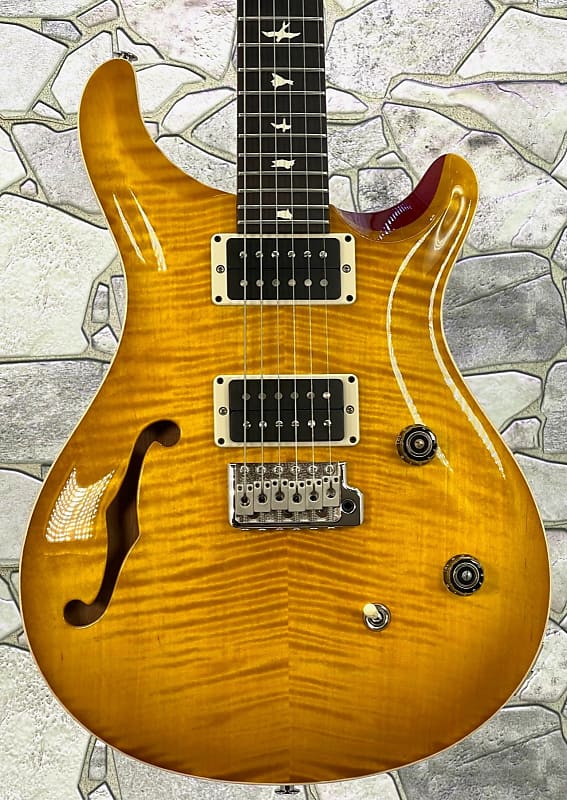 Paul Reed Smith CE24 Semi Hollow  Figured  85-15 in McCarty Sunburst With a Pattern Thin Neck and Gig bag image 1