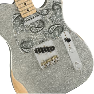 Fender Brad Paisley Road Worn Telecaster, Maple Fingerboard, Silver Sparkle image 3