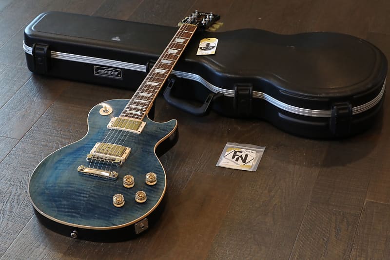 2015 Gibson Les Paul Traditional 100 Single-Cut Electric Guitar Ocean Blue image 1