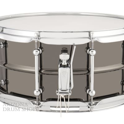 LUDWIG Universal Brass Snare Drum 6.5 x 14 Black Nickel Over Brass w/ Chrome (LU6514C)  NEW! image 2