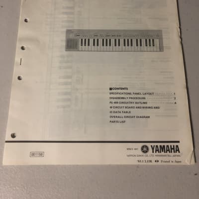 Yamaha  PS-400 PortaSound Service Manual 1983