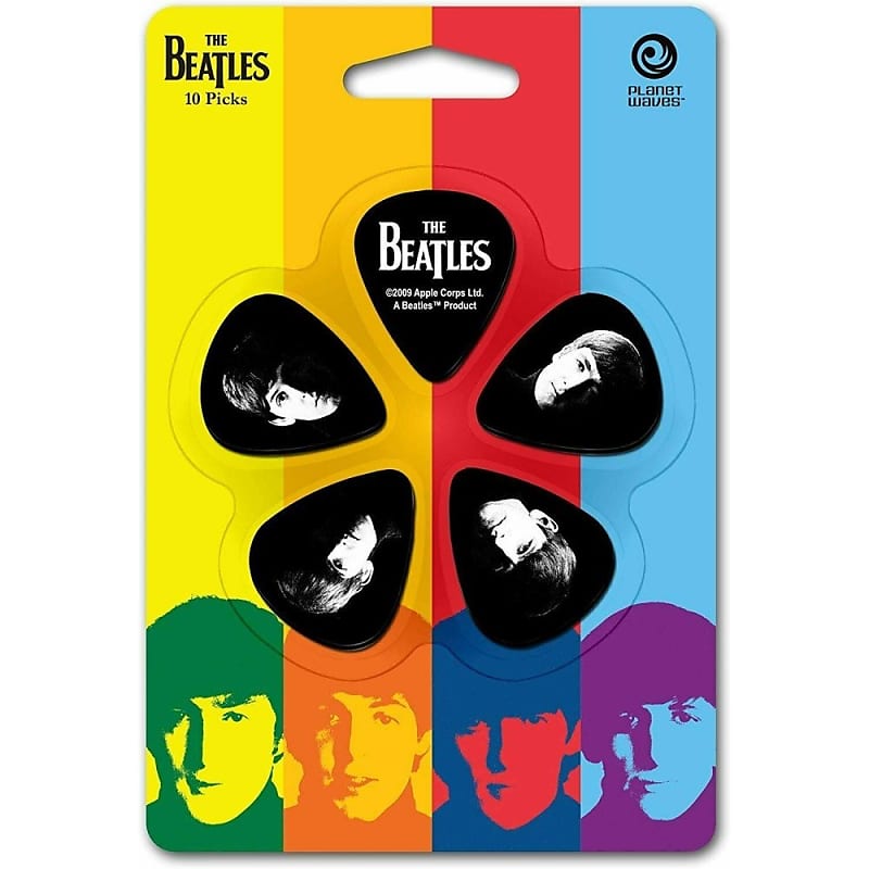 D'addario Accessories Beatles Guitar Picks, Meet the Beatles, 10 Pack, Medium Gauge image 1
