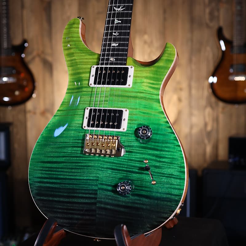 PRS Custom 24 10 Top Electric Guitar - Green Fade - Huber