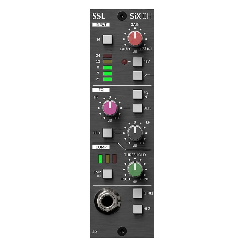 Solid State Logic SiX Channel 500 Series Channel Strip with Mic/Line/Inst Preamp image 1