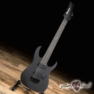 Ibanez RGIXL7 Iron Label 7-String Guitar – Black Flat image 1