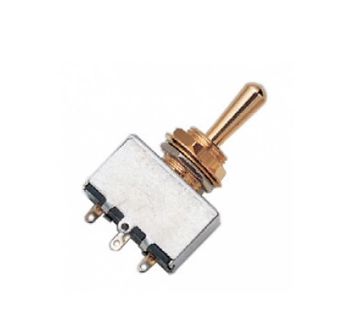 3 Way Closed Guitar Toggle Switch Gold w. Gold Cap Reverb