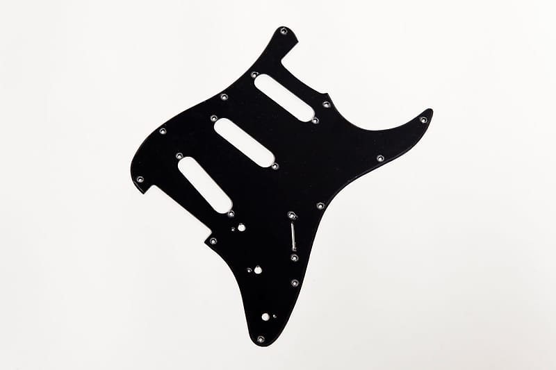 Stratocaster Pickguard SSS Matt Black | Reverb