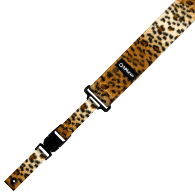 DiMarzio DD2230 Faux Fur ClipLock Guitar Strap Cheetah Print