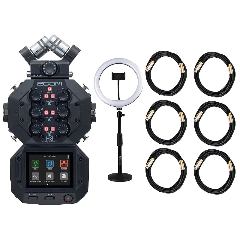 Zoom H4N Pro Black Recorder Bundle with 2 20-foot XLR Cables & Camera –  Pixel Pro Audio