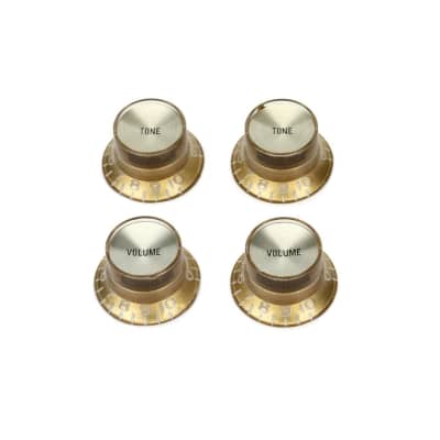 Gibson Aged Top Hat Knobs (4), Gold-Gold PRMK-030 for sale