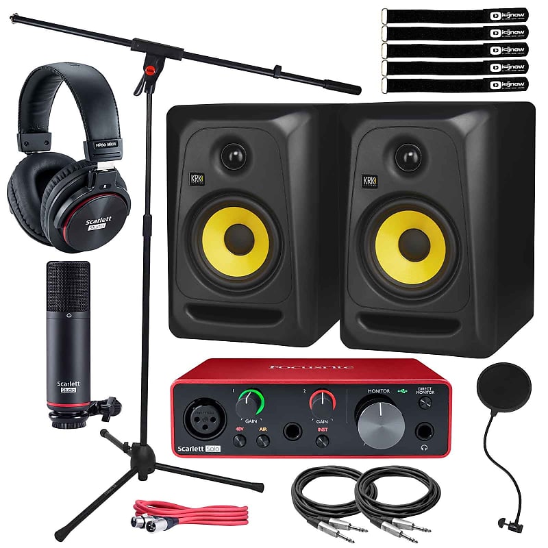 KRK CL5G3 5 Studio Monitor Speakers w Focusrite Scarlett Solo Studio  Bundle | Reverb
