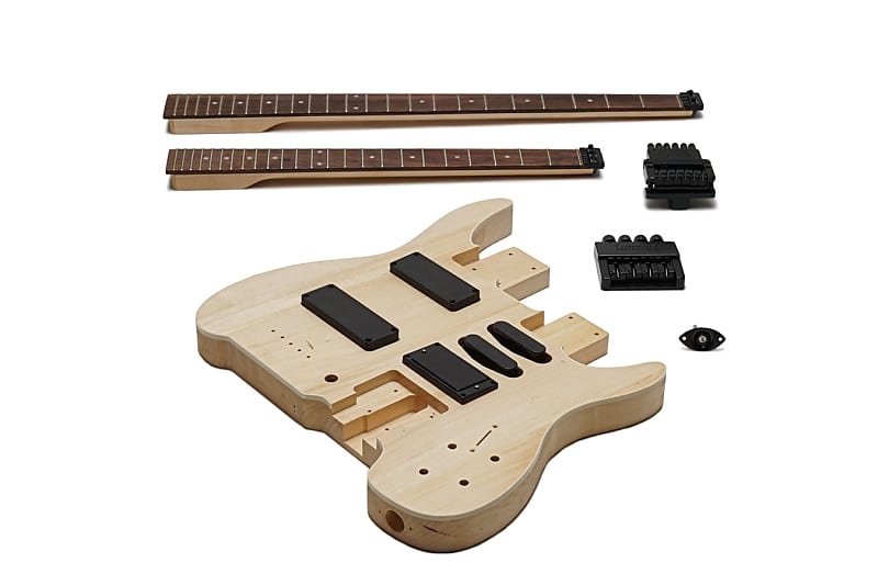 Solo DSBK-10 DIY Electric Guitar &amp; Bass Double Neck Guitar Kit image 1