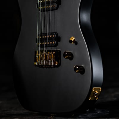 Schecter  USA CUSTOM SHOP PT-7 Black Satin 7-String Electric Guitar w/ Black Tolex Case image 5