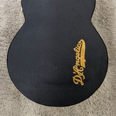 D'Angelico Excel SS Semi-Hollow Body Electric Guitar with Hard Case, Solid Black image 7