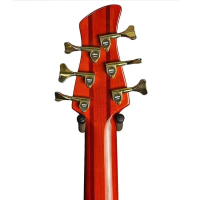 Yamaha TRB-6P 6-String Neck-Thru w/ Piezo Orange & Hard Shell Case image 6