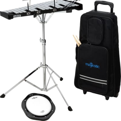 Bell and practice pad kit with roll cart