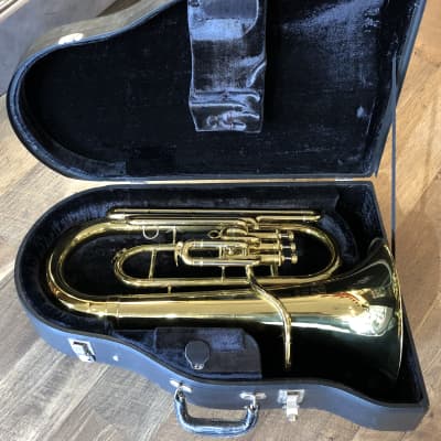 1982 King USA Legend Series 2280 Intermediate Model Gold Lacquered Bb Euphonium with Case & Mouthpiece image 17