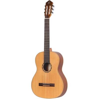 Ortega Guitars 6 String Family Series Full Size Nylon Classical Guitar with Bag, Right, Cedar Top-Natural-Satin, (R122) image 6