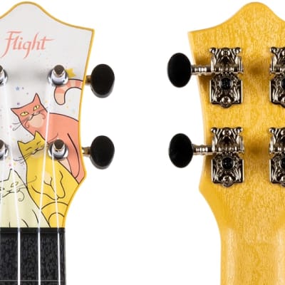 Flight TUC-KITTY Concert Travel Ukulele - linden wood top with an ABS body, neck, fretboard and bridge. image 6