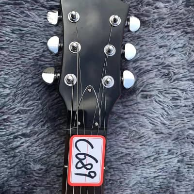 Red Custom LP Style Guitar, Maple Top Body, Rosewood Fingerboard image 6