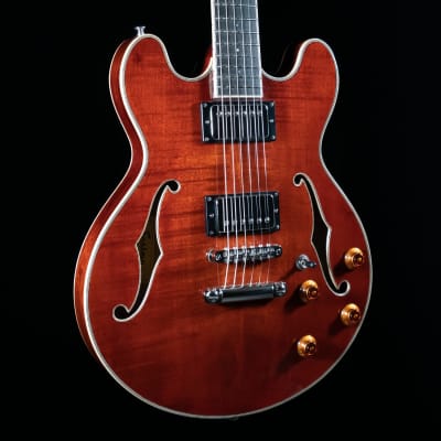 Eastman T184-MX, Fully Solid Carved Thinline, Maple Top, Mahogany Back/Sides - NEW image 1