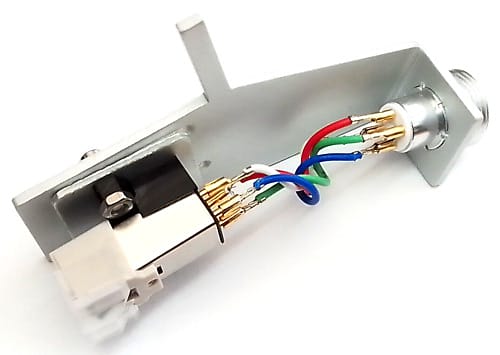 Replacement Headshell + Audio Technica AT3600L Cartridge + Stylus For Goldring Lenco B52, B55, L72, L75, L78, GL69, GL72, GL75, GL78 Vintage Vinyl Record Players Turntables (Grey Finish)  			