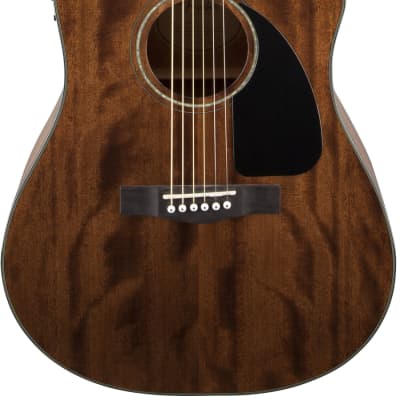 Fender CD-60SCE Solid Top Dreadnought Acoustic-Electric Guitar - All Mahogany image 2