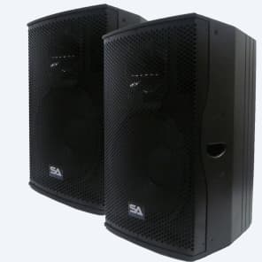 Seismic Audio Magma-15-PW-PAIR Active 1x15" Full-Range 2-Way 500w Powered Speakers (Pair)