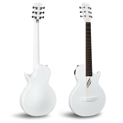 Enya Nova Go Carbon Fiber Acoustic Guitar White (1/2 Size) image 2
