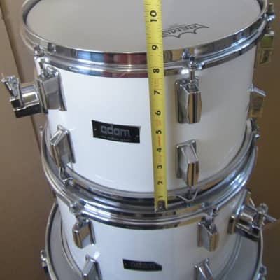 ADAM 4 piece Drum set White/Chrome image 10