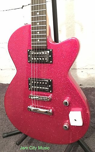 Daisy Rock Candy Electric Guitar Hot Pink Sparkle 2 Humbuckers Quality instrument image 1