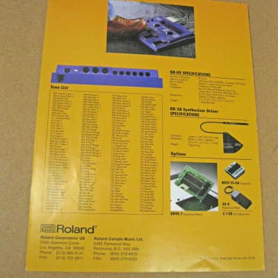 Roland GR-09 Synthesizer Brochure image 3