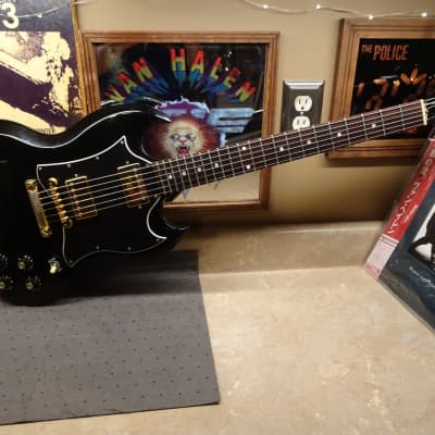 Gibson SG 1997 Special Ebony with Gold- American Flag | Reverb