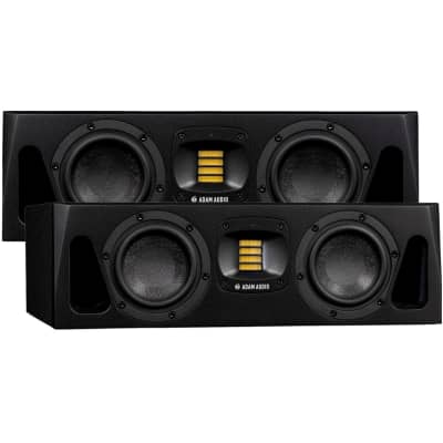 Adam Audio A7V Powered Two-Way Studio Monitor (2-Pack) Bundle with 10-Inch  Mk2 Powered Studio Subwoofer, Microphone Cable (2-Pack), and 10 Feet