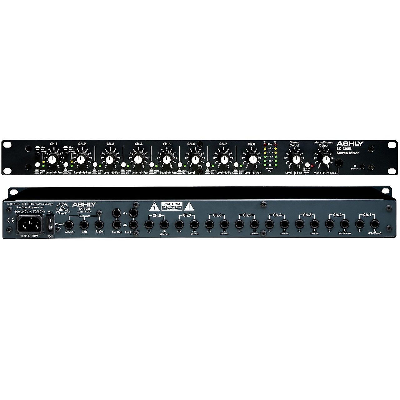 特価ASHLY LX-308B Stereo Mixer ラックマウント　アナログミキサー ミキサー