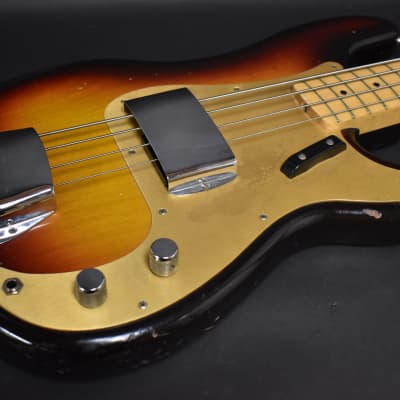 1958 Fender Precision Bass 3-Tone Sunburst Pre-CBS w/OHSC image 7